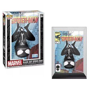 Funko Pop Comic Covers Series Web of Spider-Man Black Suit #8 Figure #71 READ